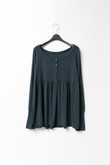 mochi button shirring top(3colors)