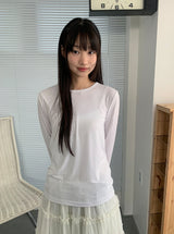 26SS★ [BAONHAUS]リングチレイヤードスパンラウンドTシャツ