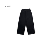 ジッドブラッシュドスナップコットンワイドパンツ