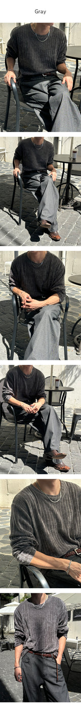 [F/W] ベルベットラウンドネックロングスリーブ (5color)