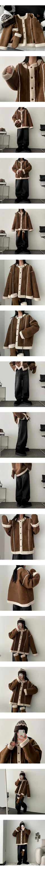 [Fleece lining] リネンヘムスナップウォッシュワイドデニムパンツ - 3 Tier Length