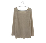 Nobel Loose Fit Boat Neck Net Knit (5c)
