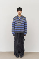 Sage Button Collar Knit