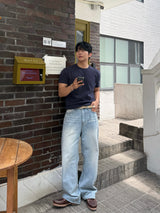 Damage iced denim pants