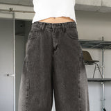 サーフィーサイドスリットウォッシュドバルーンフィットデニムパンツ