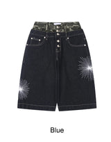 Radi camo sagging Bermuda denim pants