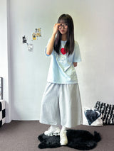 Bumby Printed Embroidered Wide Bermuda Shorts 3color