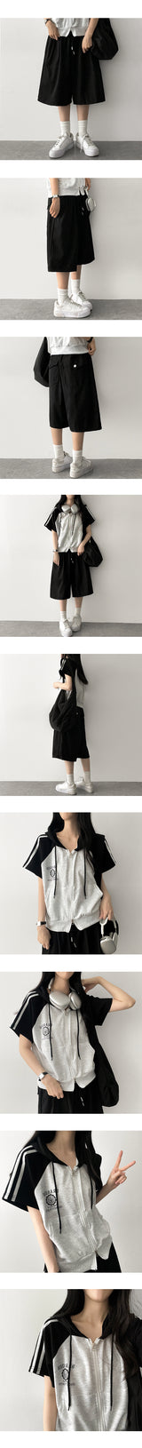 Fine Back Pocket Banding Bermuda Shorts