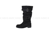BELTED SUEDE LONG BOOTS