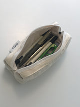 Clam round pencilcase _ Oatmeal gray