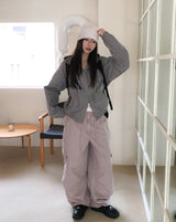 Moa Two Way Check Hood Zip-Up