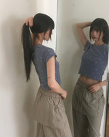 Beurep Flower Crop Short-Sleeved T-Shirt