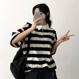 Eternal Badge Button Collar Short Sleeve Tee