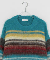 [unisex] Hadet Mohair Stripe Wool Knit