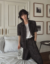 Merid pintuck wide slacks