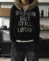 HX Broken Raccoon Hooded Zip-Up (3C)