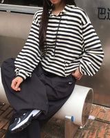 フィクションストライプパーカー