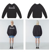 V-neck emblem-print sweatshirt