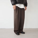 maison wide pintuck wool slacks