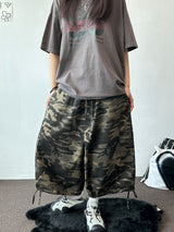 Open Pocket Cargo Military Two-Style Rope Bermuda Shorts 2color