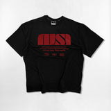 NUSL レッドロゴオーバーフィットTシャツ - 4COLOR