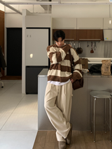 And double corduroy Carpenter Bendable Wide Pants