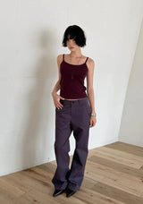 CURVED LINE BOOTCUT PANTS