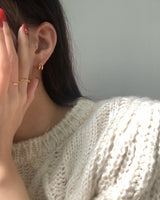 (silver925) ツーラインワンタッチピアス *gold
