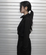stud hood zip-up