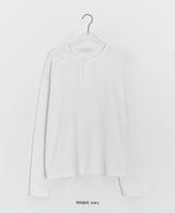 [unisex] チューダー ヘンリーネック ウォーマー ワッフル ティー