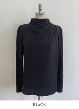 Nubet Half-Neck Drape Puff Blouse