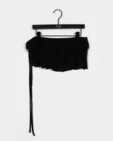 Into wool frill wrap skirt