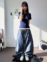 Formi Basic Wide Banding Semi-Balloon Pants 2color