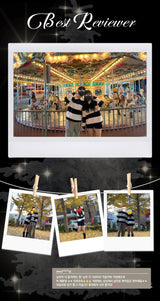 [UNISEX] Take Hachi Dangara Striped Collar Neck Long Sleeve Knit (5 colors)