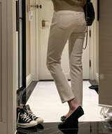 [Lè made/3,000 Sold] リメイドスパンデックススリムパンツ / 3 カラーズ