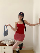 red apple sleeveless top