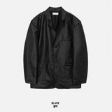 [Unisex] レザーエイジングオーバーフィットブレザー(2color)
