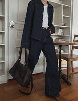 Herries Flare Raw Denim Pants
