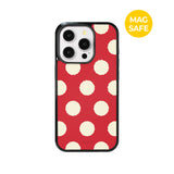 【MADE】Sizzling dot Red iPhone case [Glossy Glass/Magsafe]