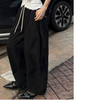 Loosen Path Hem Snap Training Curved Balloon Fit Long Pants (5 colors)