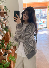 WT Lace Frill Layered Long Sleeve T-Shirt (2color)