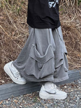 drape pocket bermuda pants