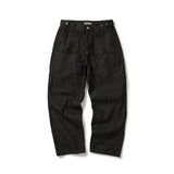 Stripe denim pants / Black