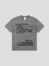 サッドピグメントショートスリーブTシャツ 3C
