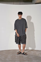 VINTAGE P. DYEING CUT-OUT 1/2 BOX TEE (Charcoal)