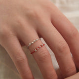 [CCNMADE][BTS V] GOOKHWA Silver Ring (Red)