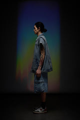 Denim Zip Vest