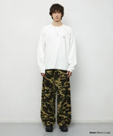 CAMO WIDE FLEECE PANTS_GREEN