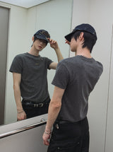26SS★ [PLAN MADE] バーベル マッスルフィット リブ ハーフ Tシャツ