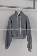 pleasantly thick fleece hooded zip-up jacket